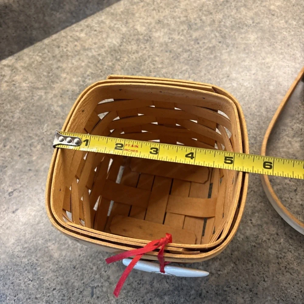 Longaberger Basket Lot Of 2 Handwoven 2005, 1997 Excellent Condition USA
